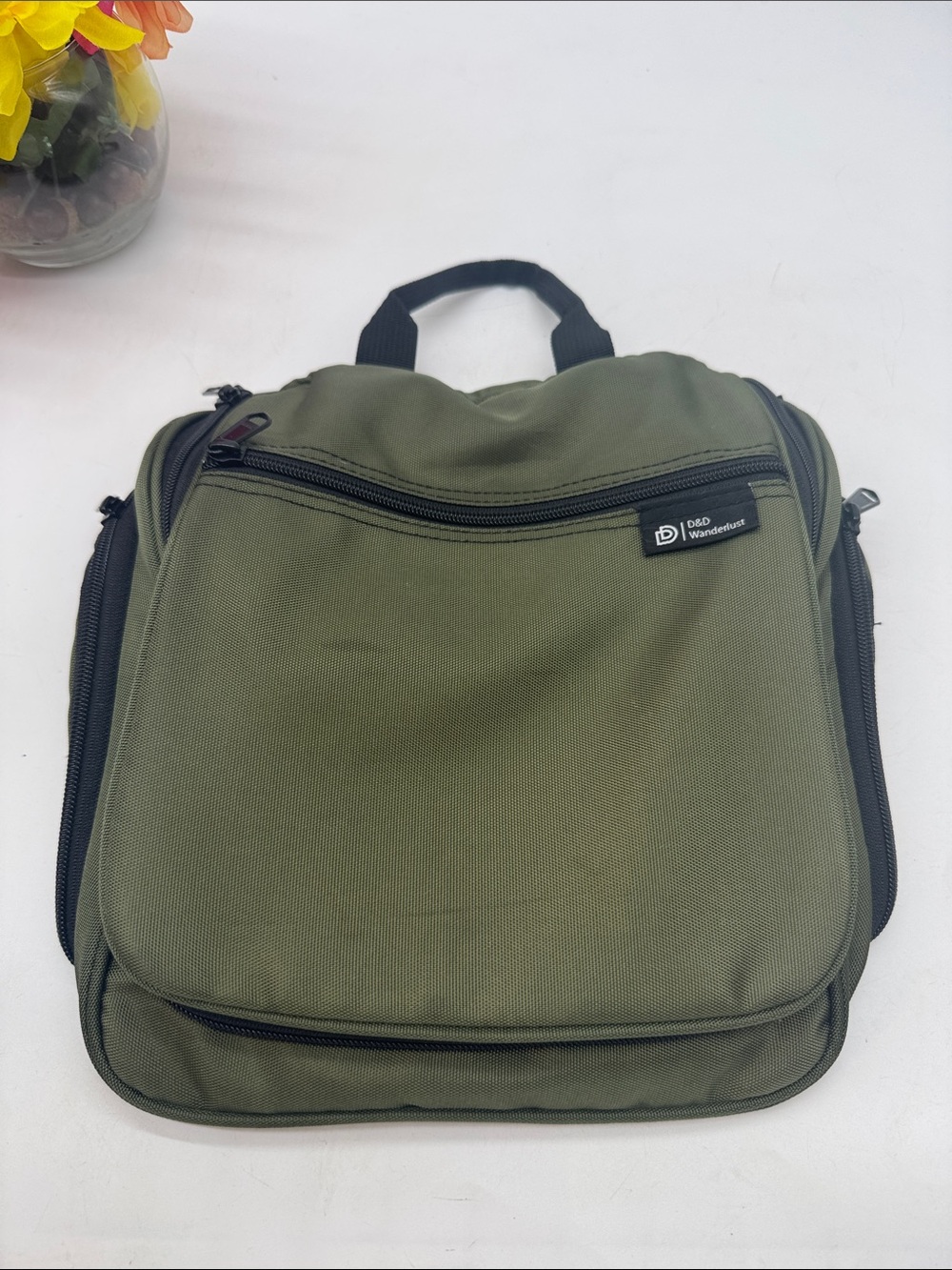 Wanderlust Olive Green Men’s Toiletry Travel Pouch